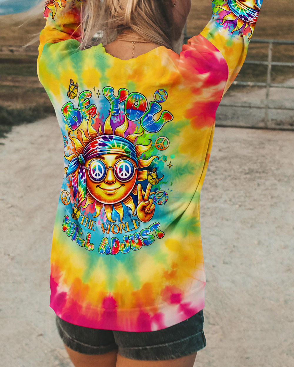 BE YOU THE WORLD WILL ADJUST SUN ALL OVER PRINT - TLTR1208243