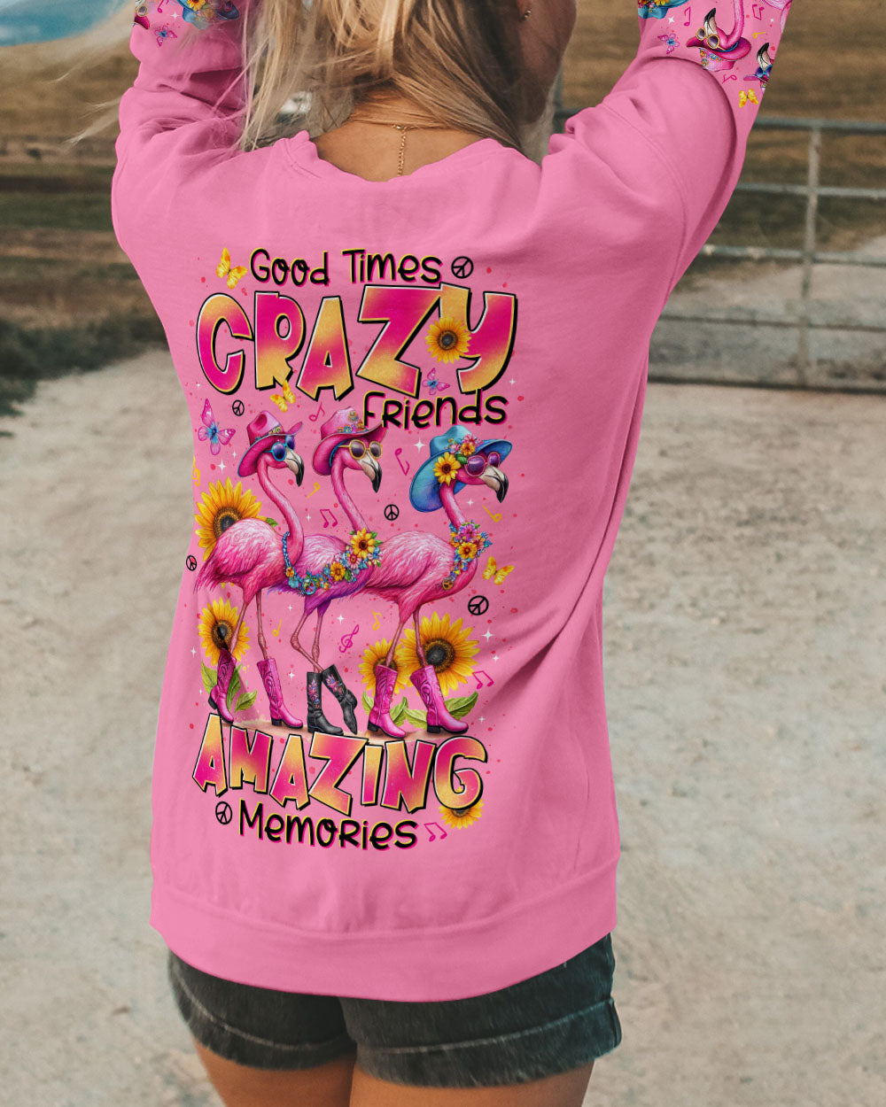 GOOD TIMES CRAZY FRIEND FLAMINGO ALL OVER PRINT - TLTR1305254