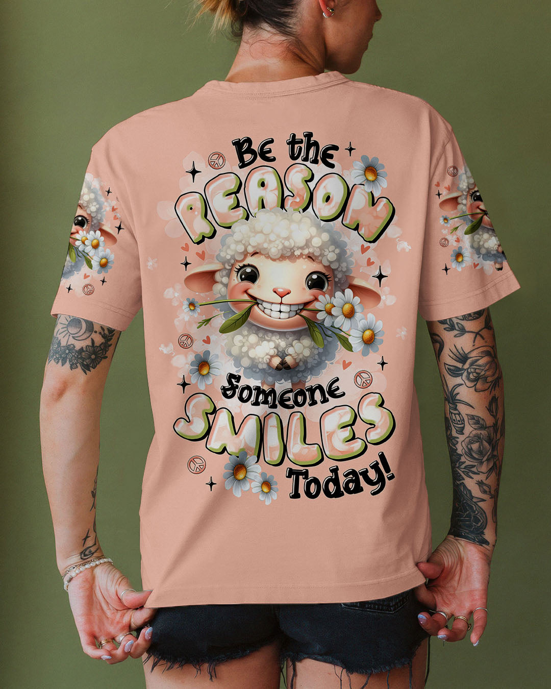 BE THE REASON SOMEONE SMILES TODAY SHEEP ALL OVER PRINT  - TLTR1407253