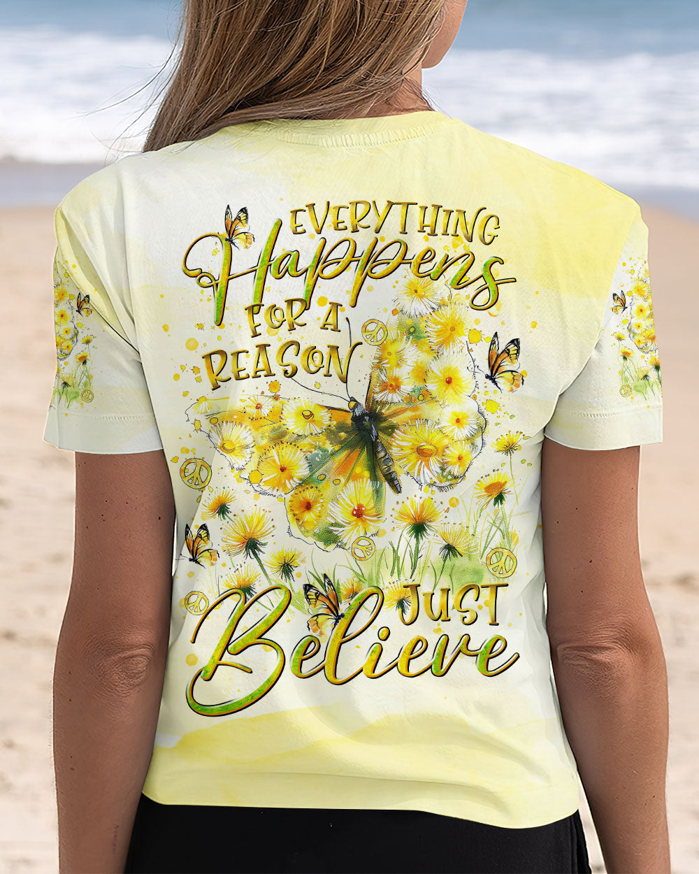 JUST BELIEVE BUTTERFLY ALL OVER PRINT - TLTR1410243