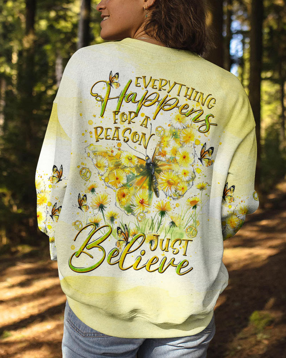 JUST BELIEVE BUTTERFLY ALL OVER PRINT - TLTR1410243