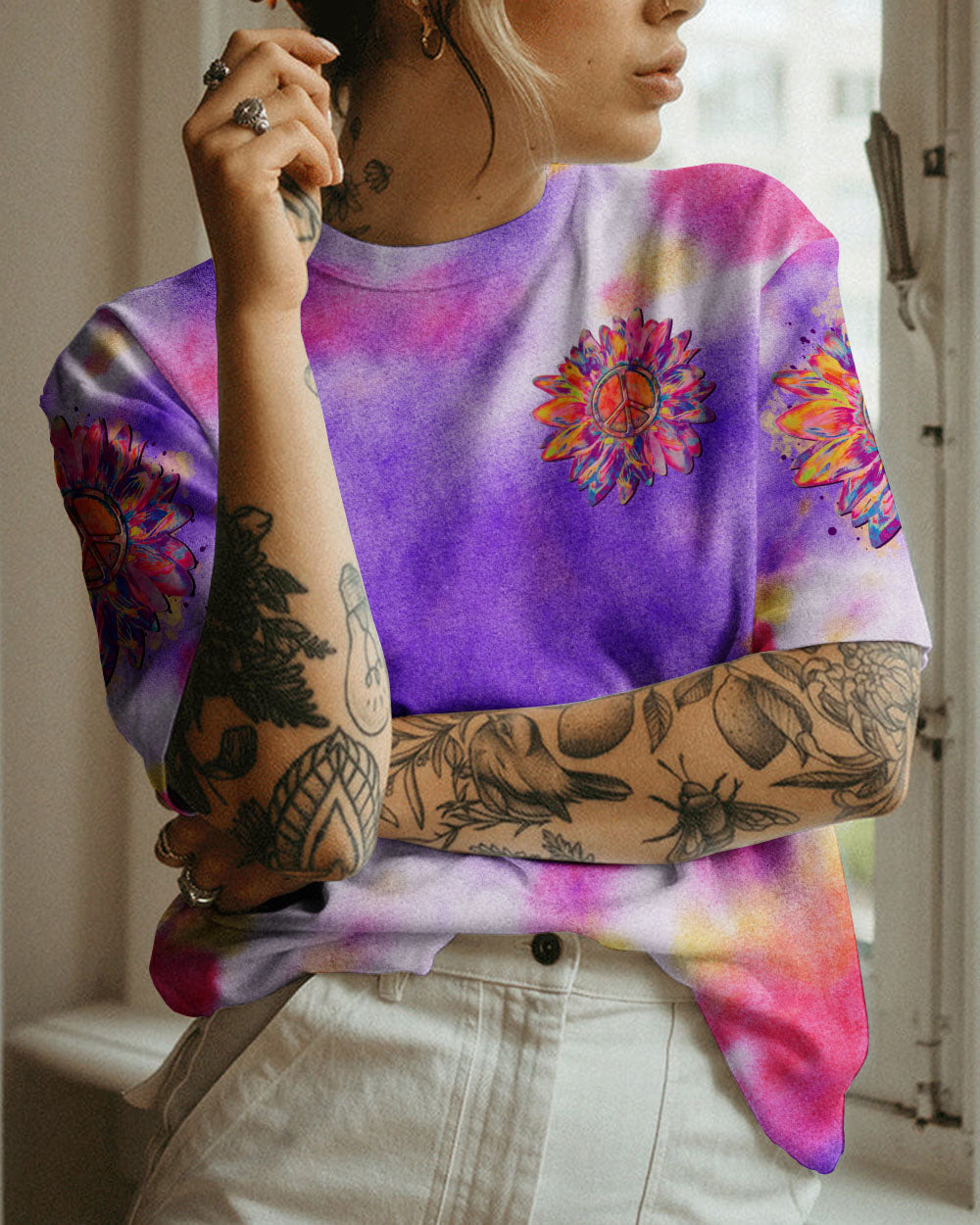 HIPPIE SOUL SUNFLOWER WATERCOLOR ALL OVER PRINT - TLTR1506233