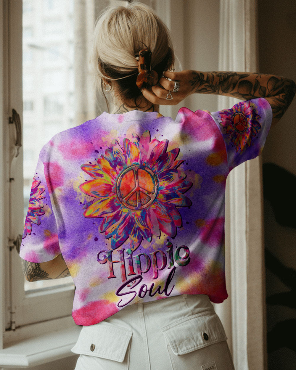 HIPPIE SOUL SUNFLOWER WATERCOLOR ALL OVER PRINT - TLTR1506233