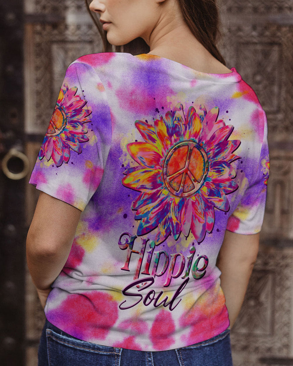 HIPPIE SOUL SUNFLOWER WATERCOLOR ALL OVER PRINT - TLTR1506233