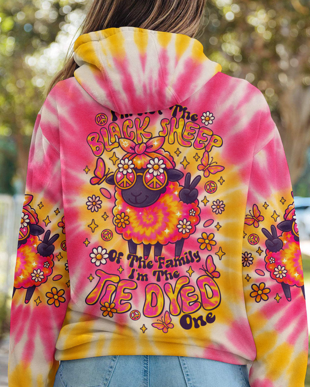 I'M NOT THE BLACK SHEEP TIE DYE ALL OVER PRINT  - TLTR1509253