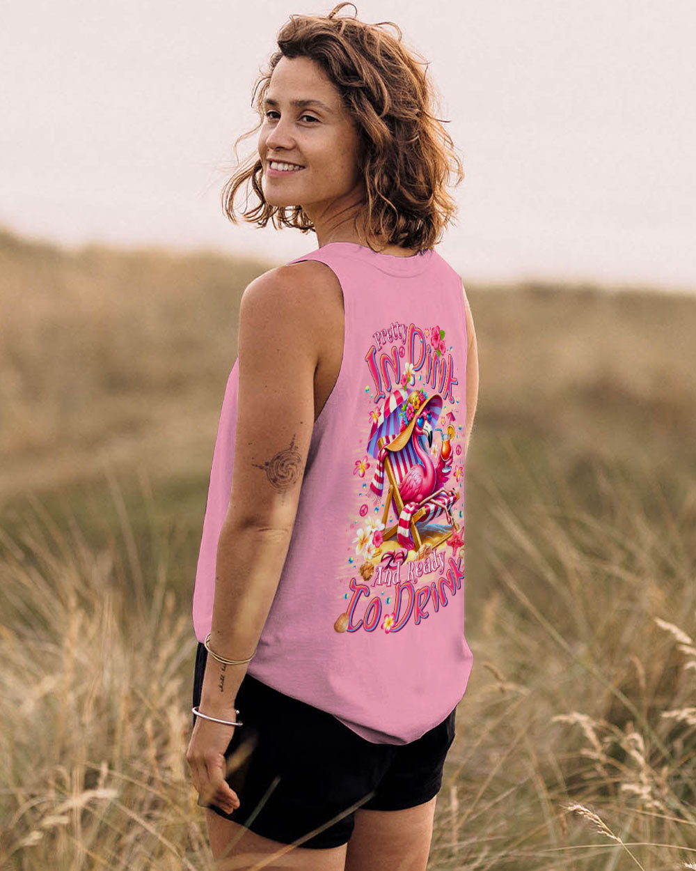PRETTY IN PINK FLAMINGO ALL OVER PRINT  - TLTR1604253