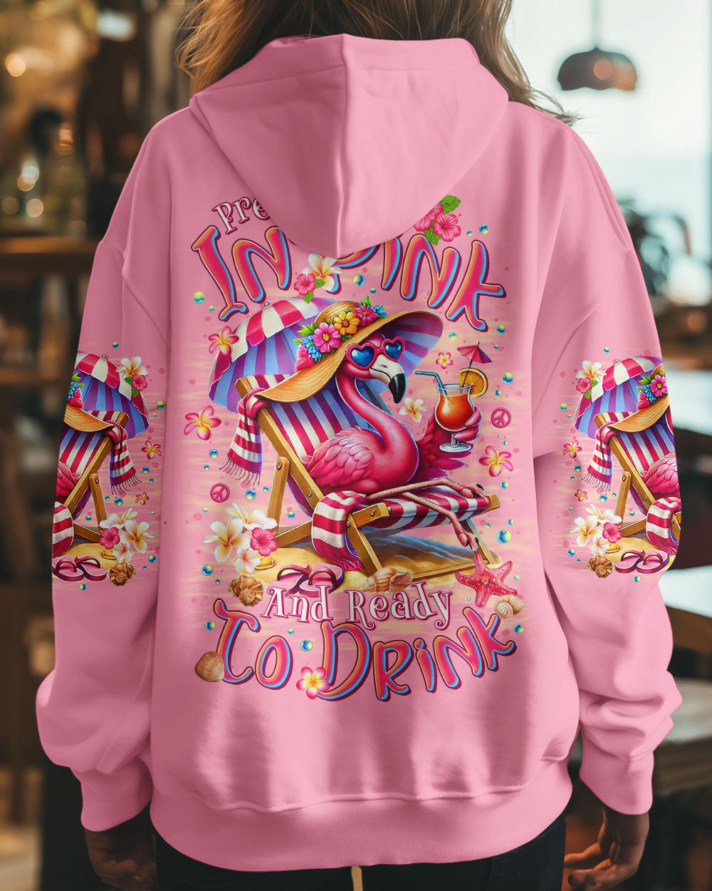 PRETTY IN PINK FLAMINGO ALL OVER PRINT  - TLTR1604253