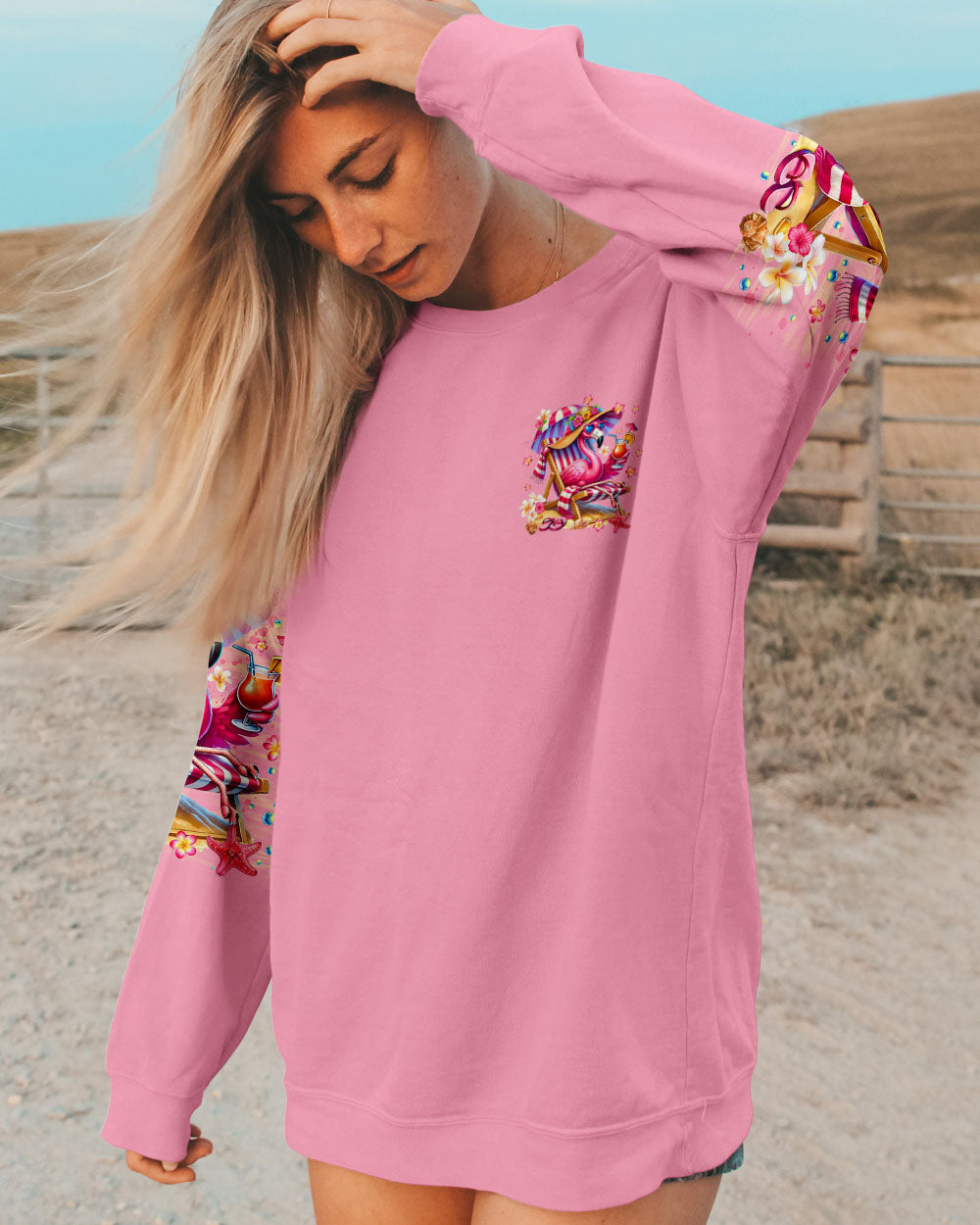 PRETTY IN PINK FLAMINGO ALL OVER PRINT  - TLTR1604253