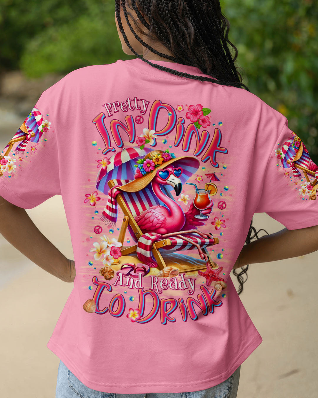 PRETTY IN PINK FLAMINGO ALL OVER PRINT  - TLTR1604253