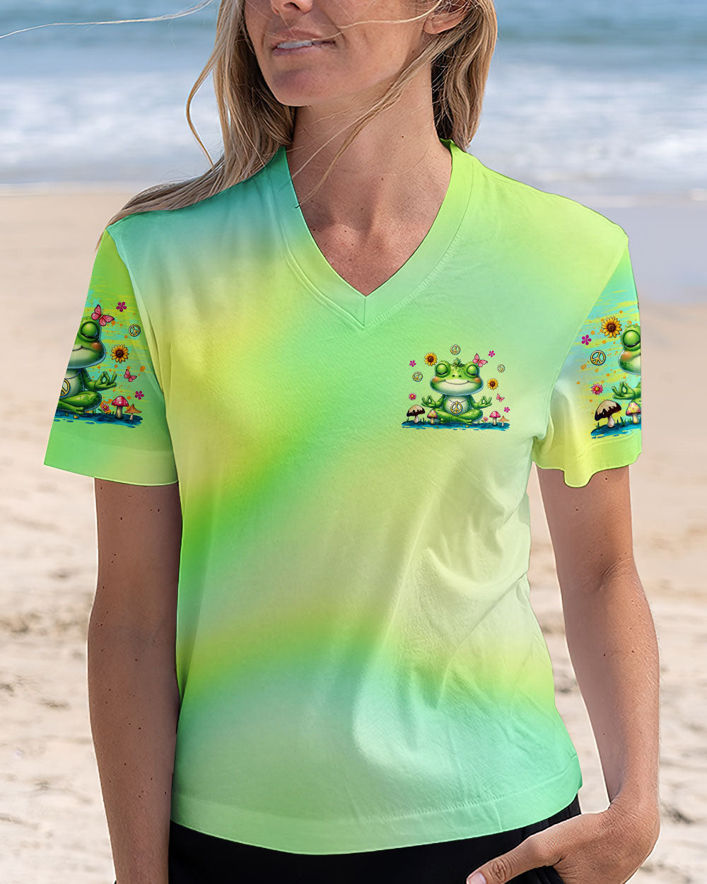 I'M MOSTLY PEACE LOVE AND LIGHT FROG ALL OVER PRINT - TLTR1609244