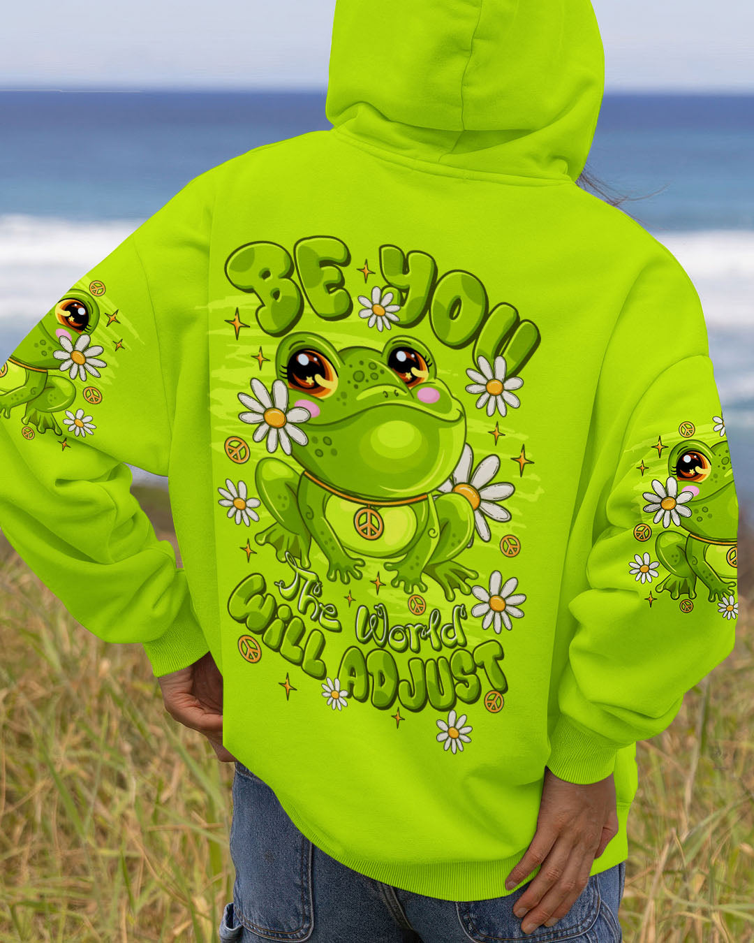 BE YOU THE WORLD WILL ADJUST FROG ALL OVER PRINT - TLTR1609251