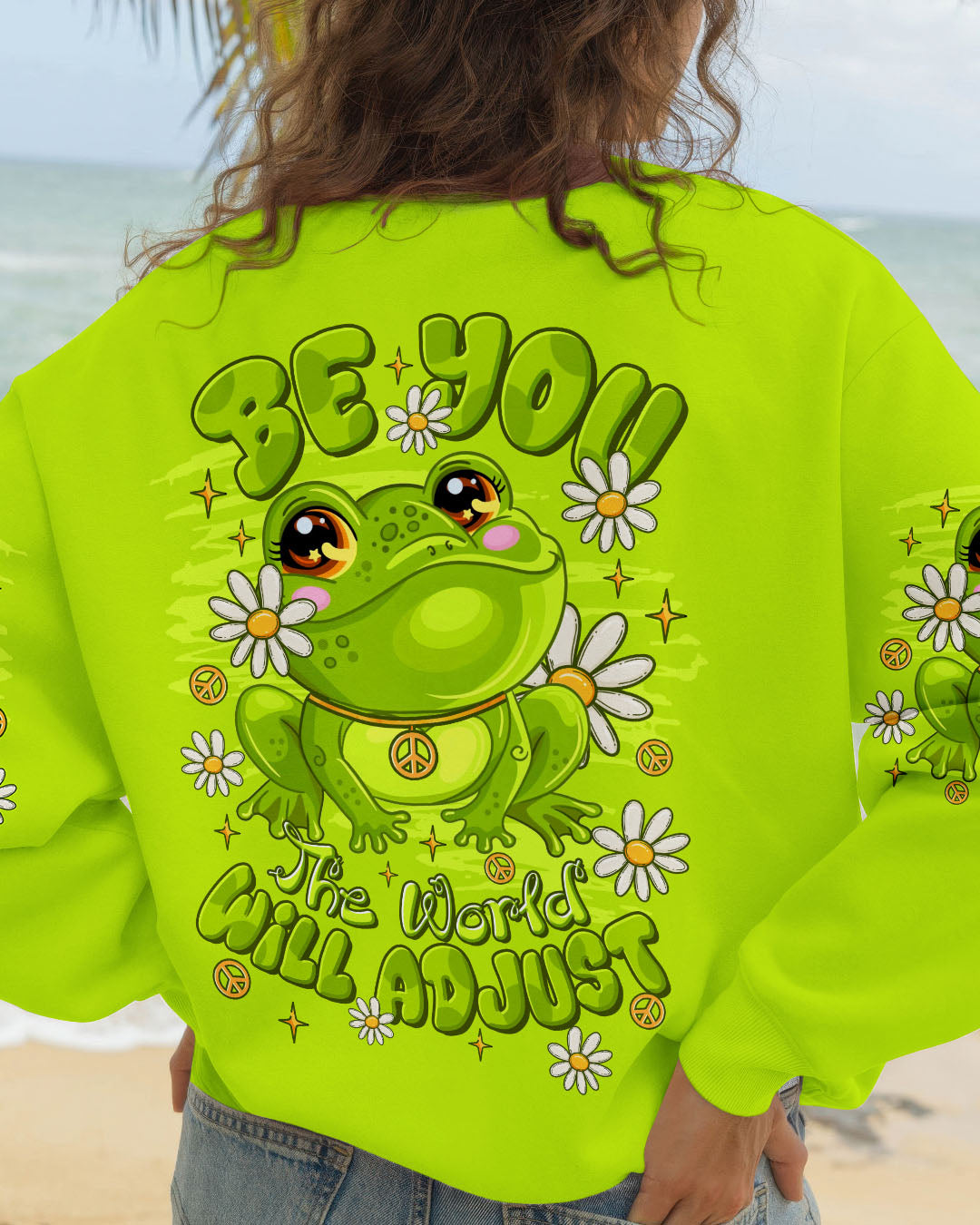 BE YOU THE WORLD WILL ADJUST FROG ALL OVER PRINT - TLTR1609251