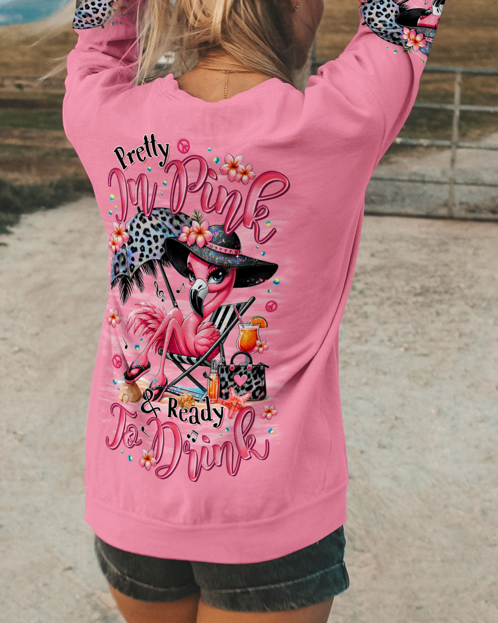 PRETTY IN PINK FLAMINGO ALL OVER PRINT - TLTR1704252