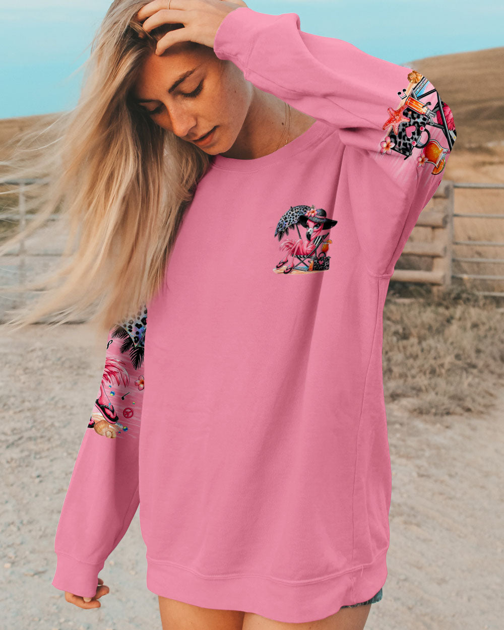 PRETTY IN PINK FLAMINGO ALL OVER PRINT - TLTR1704252