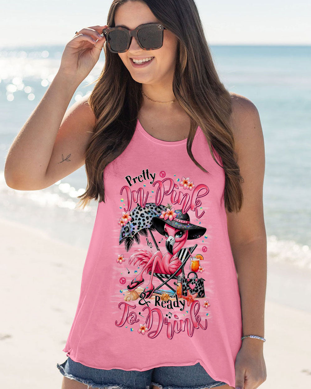 PRETTY IN PINK FLAMINGO ALL OVER PRINT - TLTR1704252