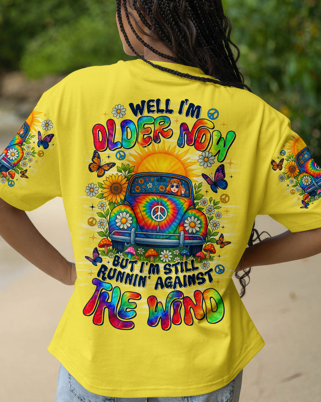 RUNNING AGAINST THE WIND CAR TIE DYE ALL OVER PRINT - TLTR1807253