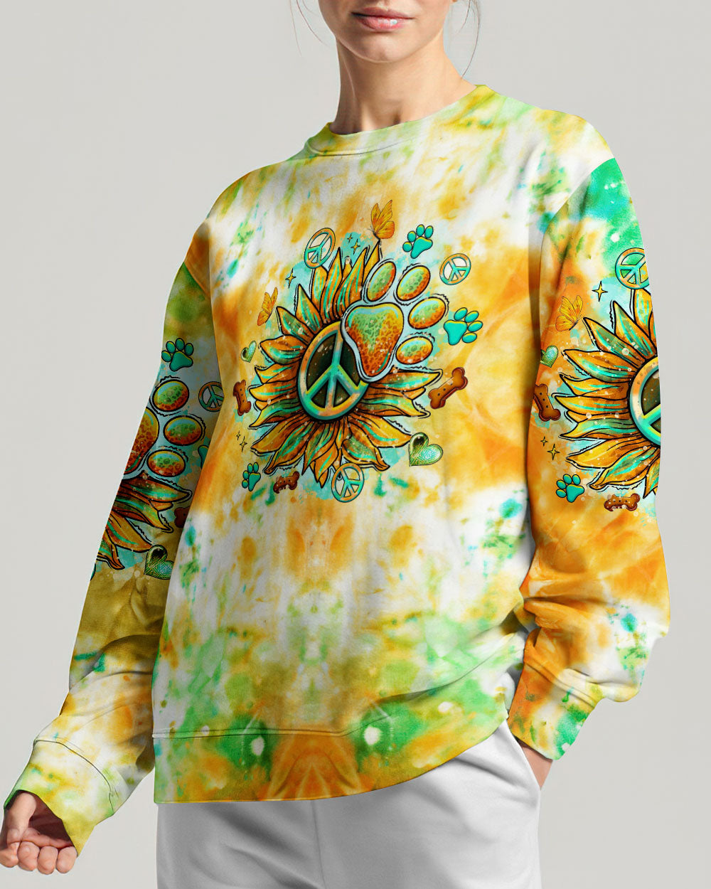 LIFE IS BETTER WITH DOGS SUNFLOWER ALL OVER PRINT - TLTR1906242
