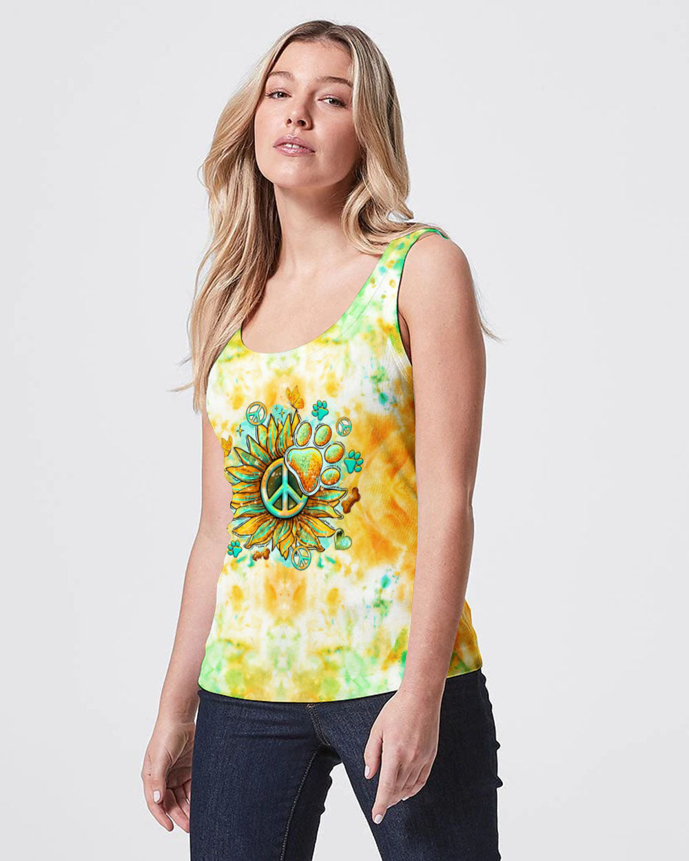 LIFE IS BETTER WITH DOGS SUNFLOWER ALL OVER PRINT - TLTR1906242