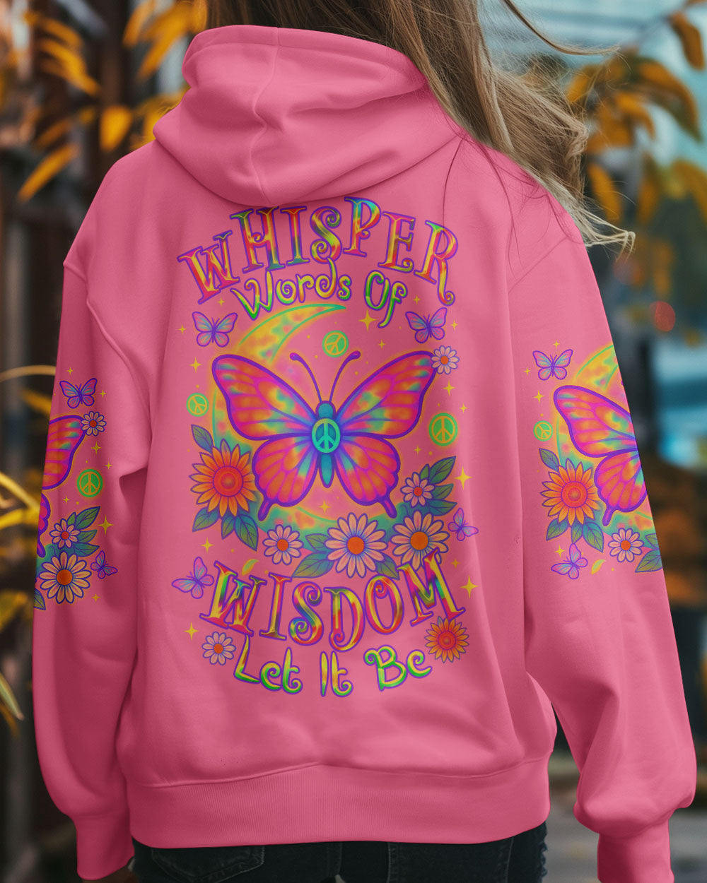 WHISPER WORDS OF WISDOM LET IT BE BUTTERFLY ALL OVER PRINT  - TLTR1906254