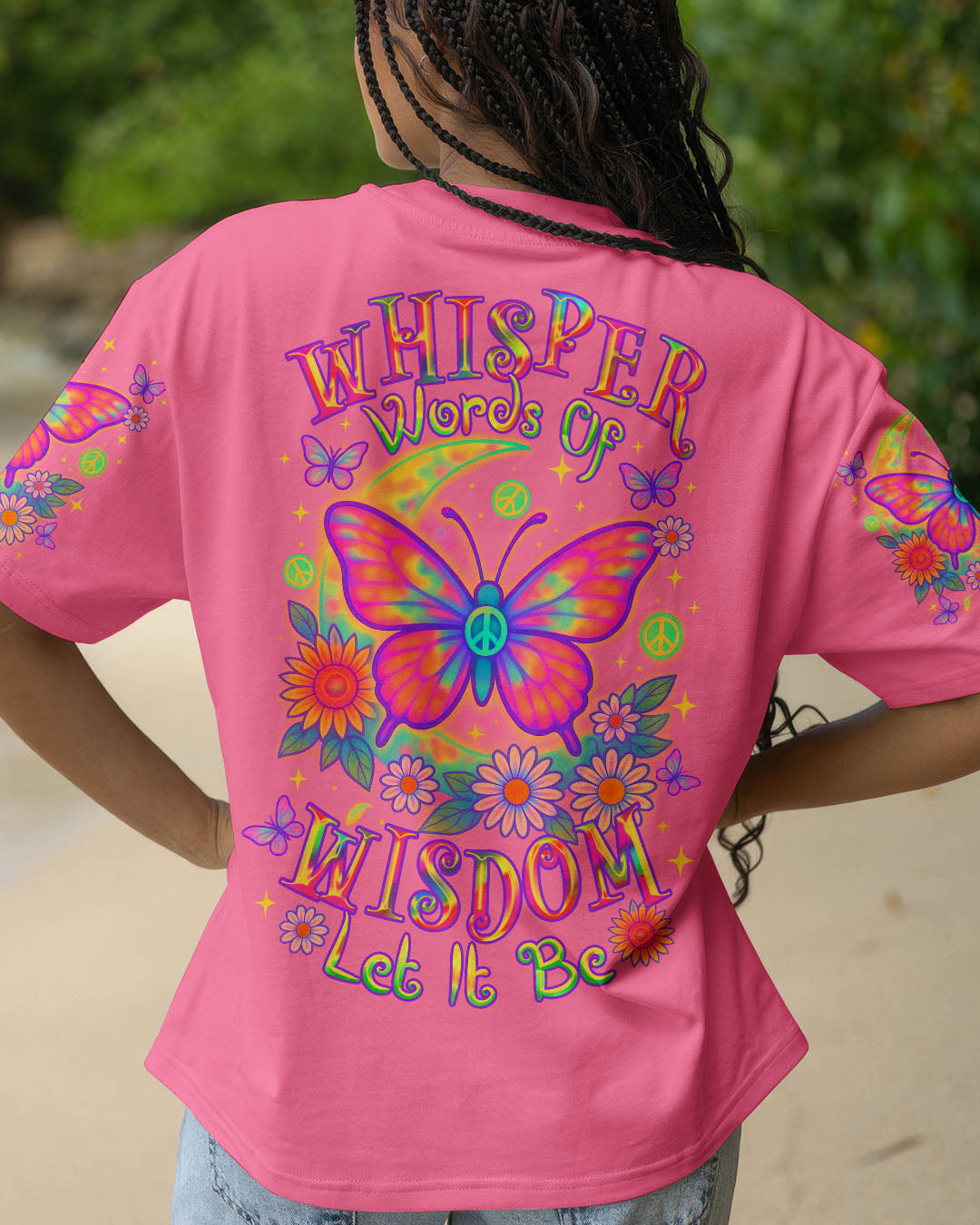 WHISPER WORDS OF WISDOM LET IT BE BUTTERFLY ALL OVER PRINT  - TLTR1906254