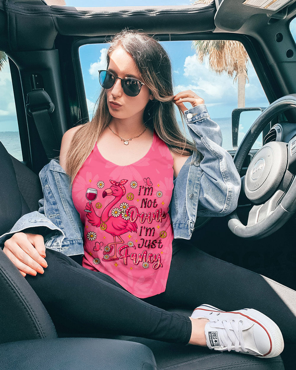 I'M JUST FANCY FLAMINGO ALL OVER PRINT  - TLTR1909253