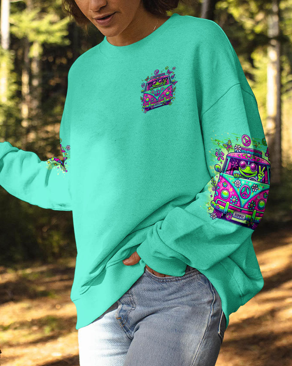 BE YOU THE WORLD WILL ADJUST FROG BUS ALL OVER PRINT  - TLTR1911244