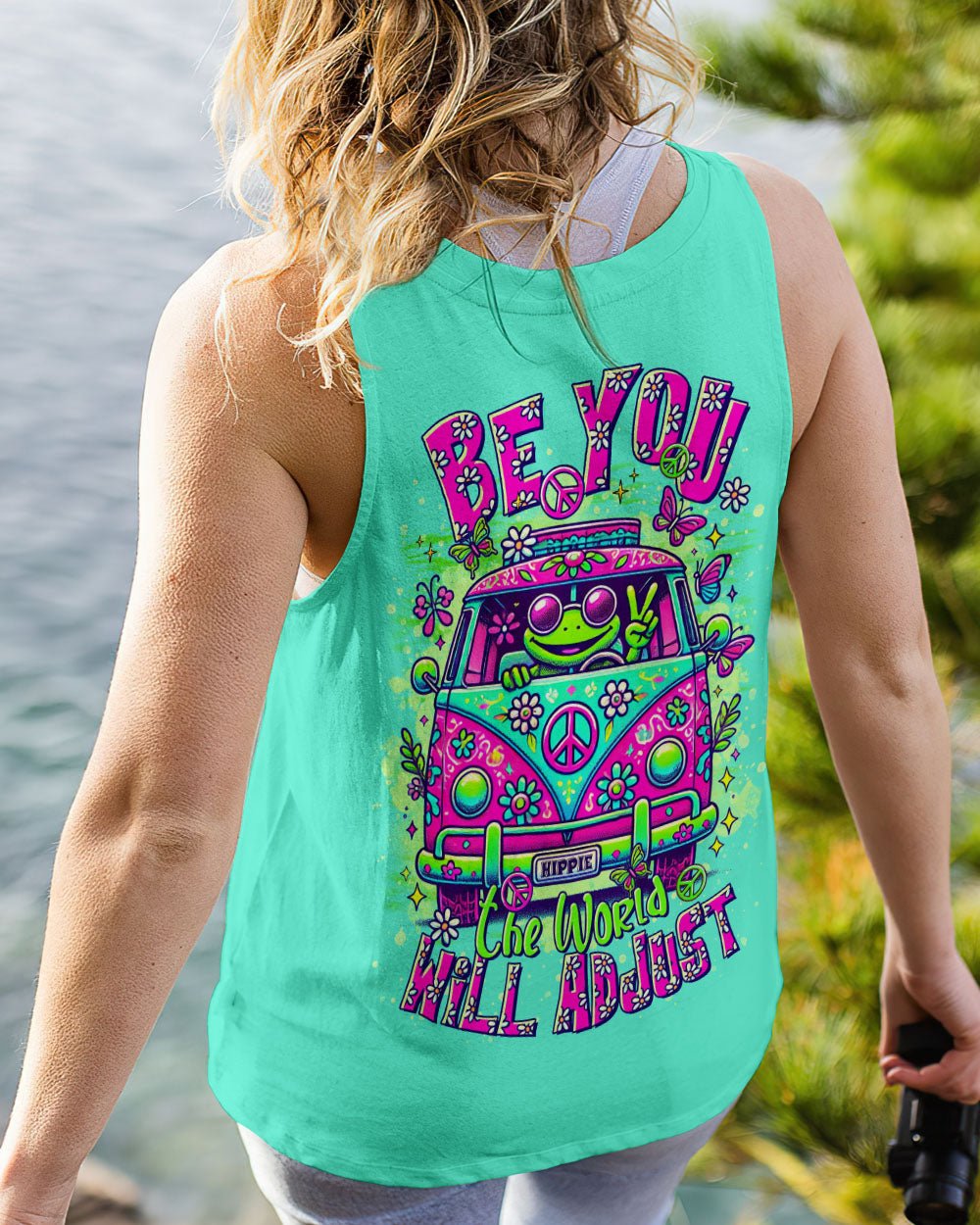 BE YOU THE WORLD WILL ADJUST FROG BUS ALL OVER PRINT  - TLTR1911244