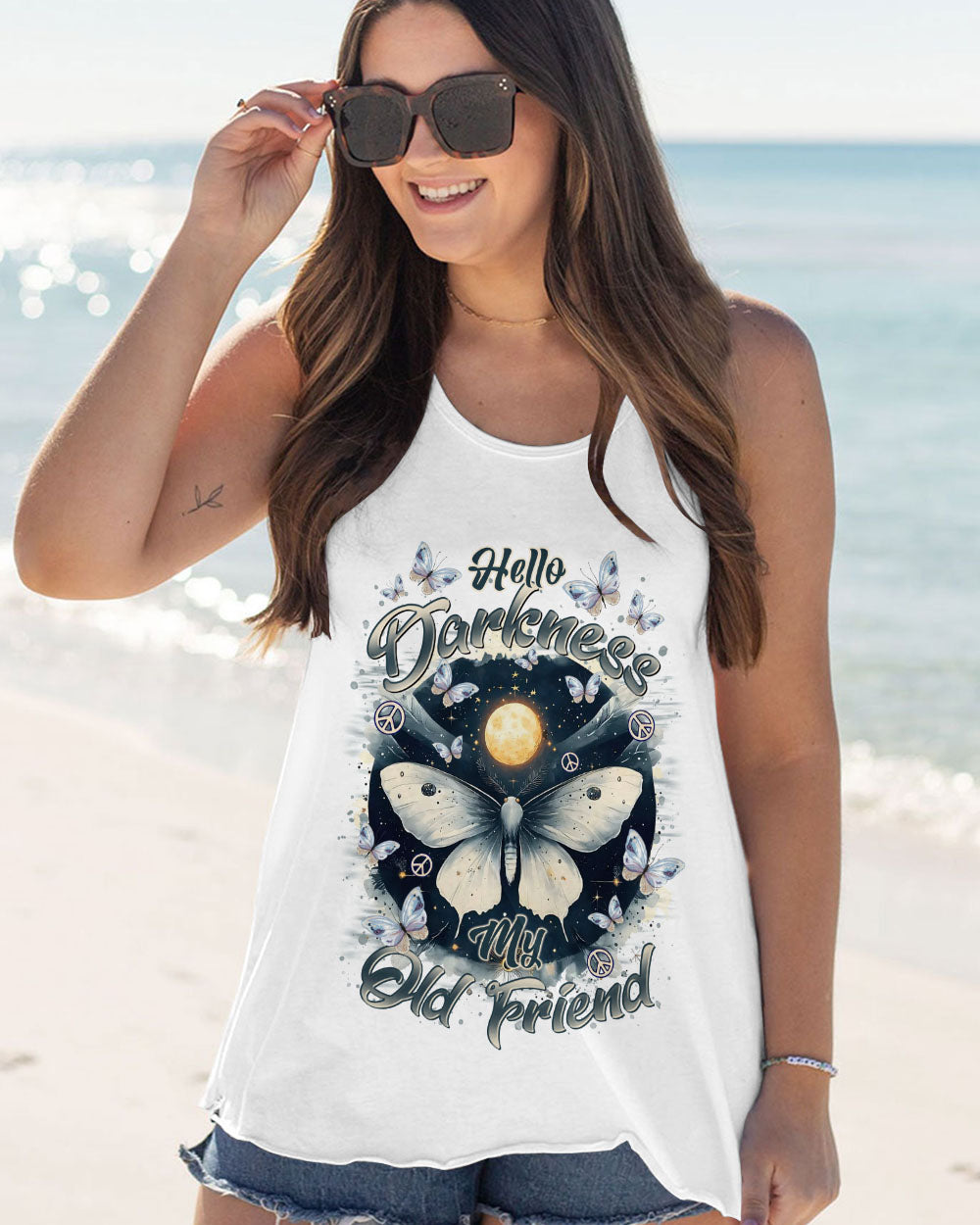 HELLO DARKNESS MY OLD FRIEND BUTTERFLY ALL OVER PRINT  - TLTR2011245