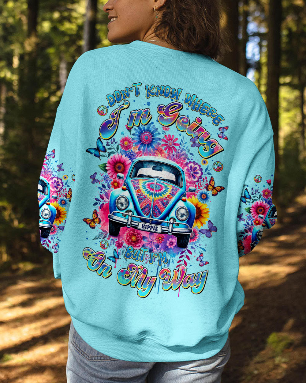 DON'T KNOW WHERE I'M GOING HIPPIE CAR ALL OVER PRINT - TLTR2103254