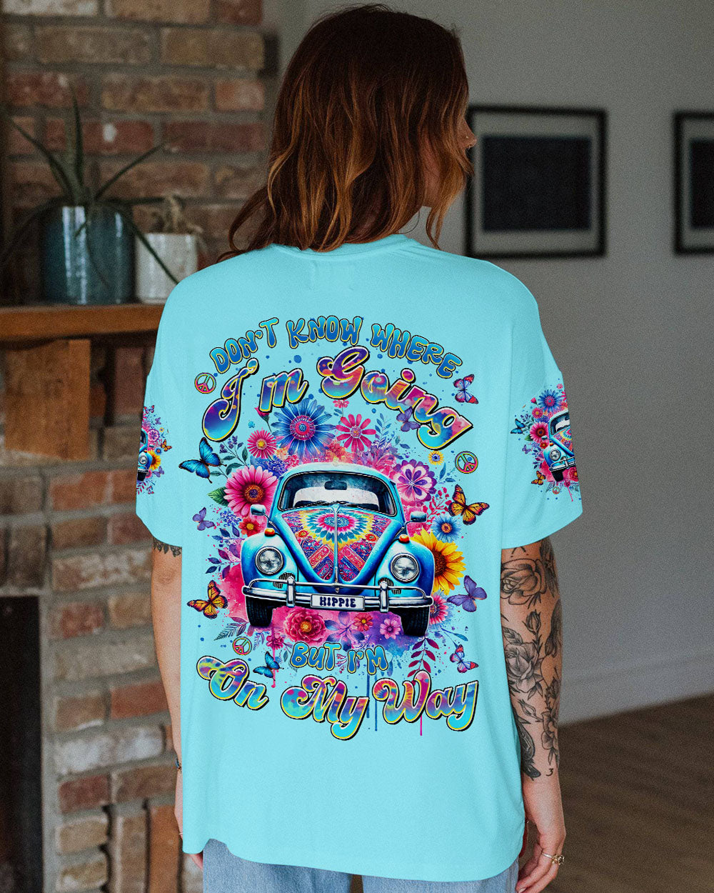 DON'T KNOW WHERE I'M GOING HIPPIE CAR ALL OVER PRINT - TLTR2103254
