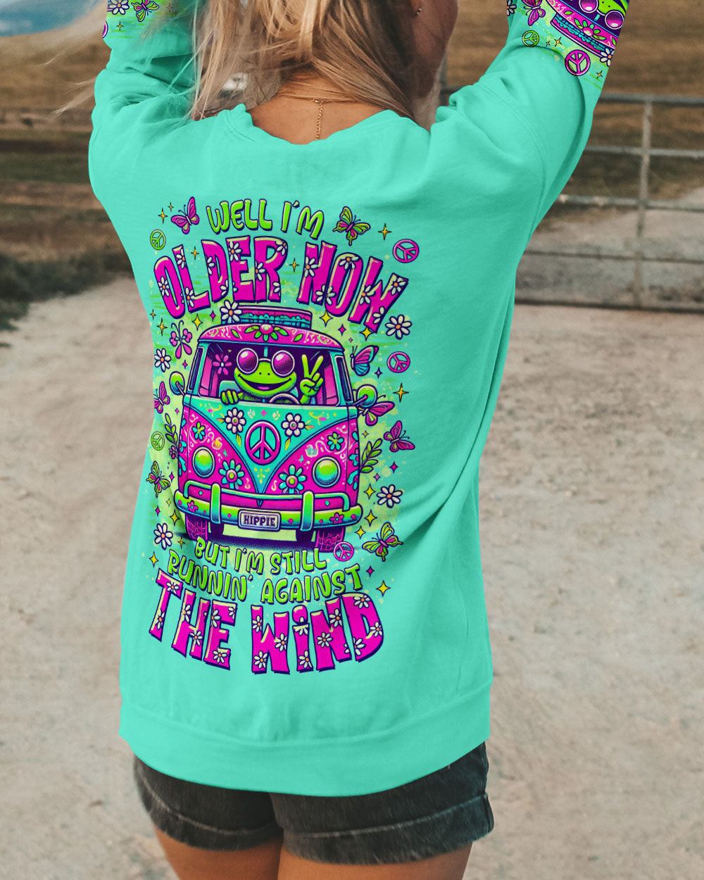 RUNNING AGAINST THE WIND BUS FROG ALL OVER PRINT - TLTR2107251