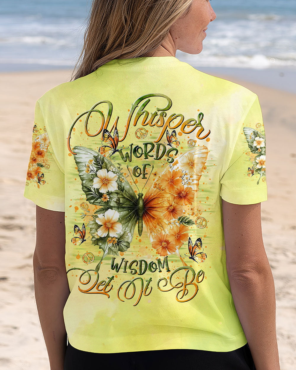 WHISPER WORDS OF WISDOM LET IT BE BUTTERFLY ALL OVER PRINT  - TLTR2111245