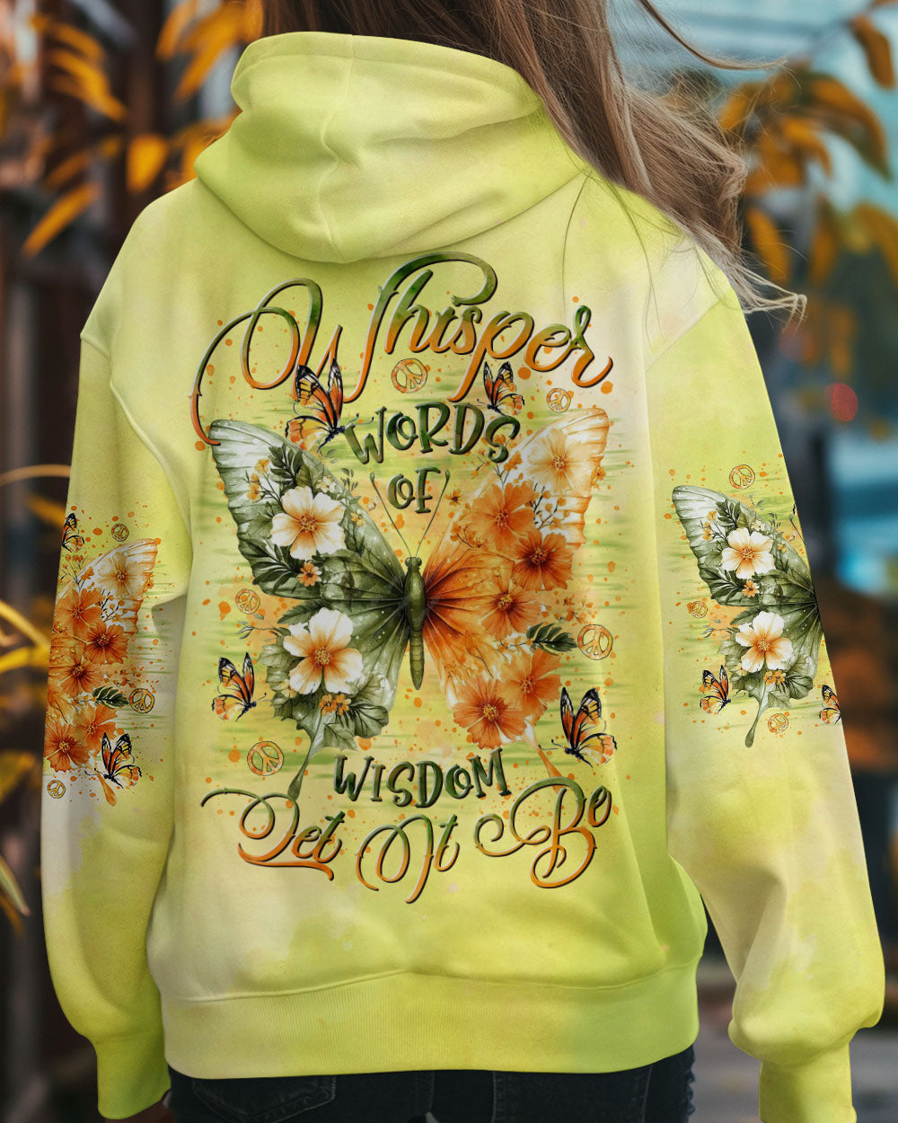 WHISPER WORDS OF WISDOM LET IT BE BUTTERFLY ALL OVER PRINT  - TLTR2111245