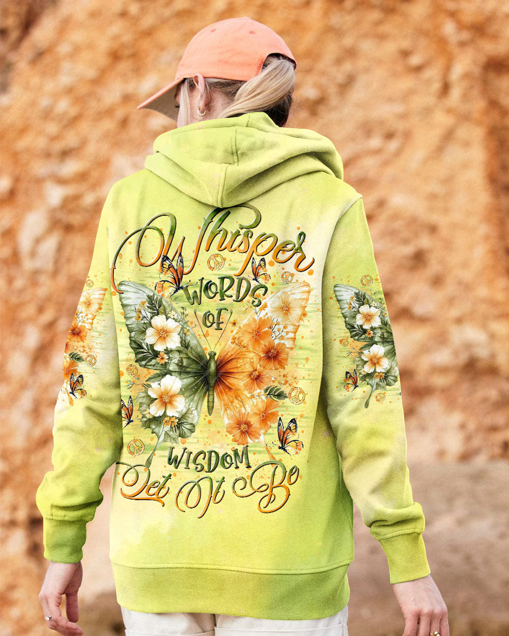 WHISPER WORDS OF WISDOM LET IT BE BUTTERFLY ALL OVER PRINT  - TLTR2111245