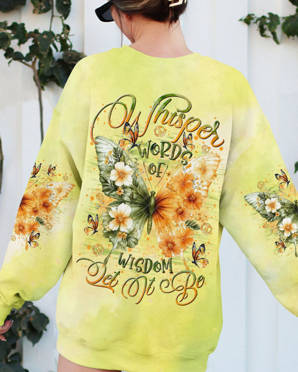 WHISPER WORDS OF WISDOM LET IT BE BUTTERFLY ALL OVER PRINT  - TLTR2111245