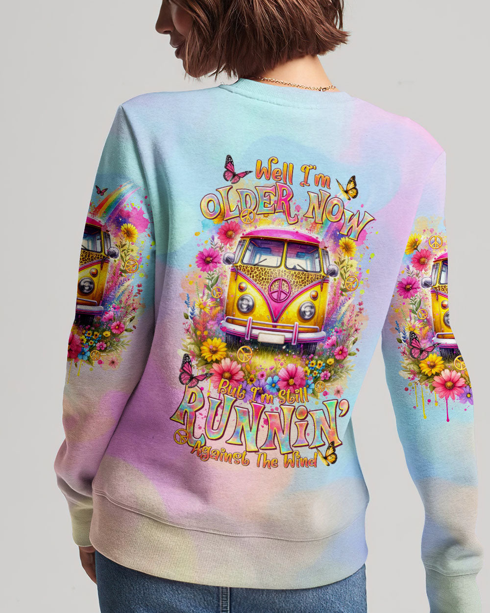 RUNNING AGAINST THE WIND SUNFLOWER TIE DYE ALL OVER PRINT - TLTR2201241
