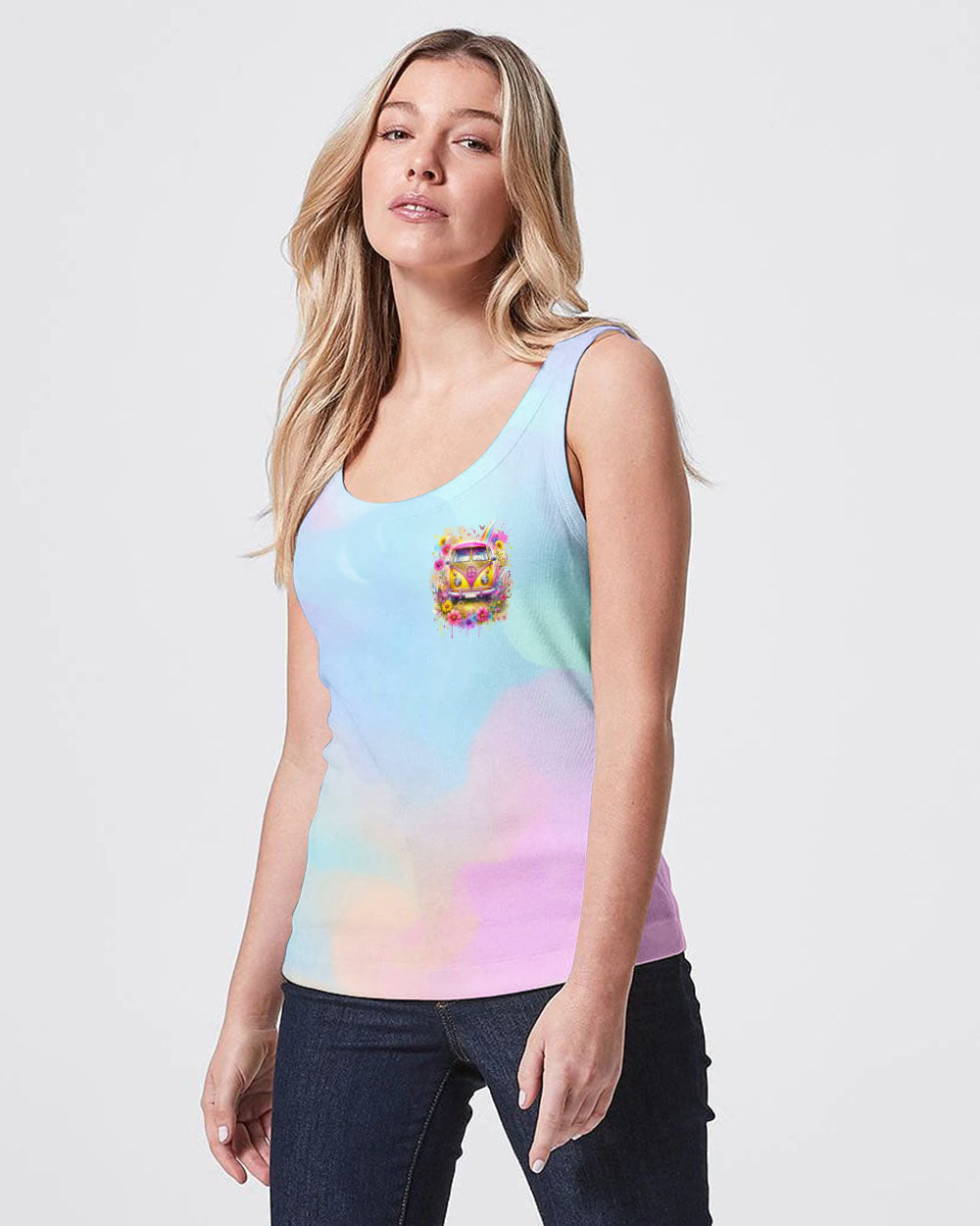 RUNNING AGAINST THE WIND SUNFLOWER TIE DYE ALL OVER PRINT - TLTR2201241