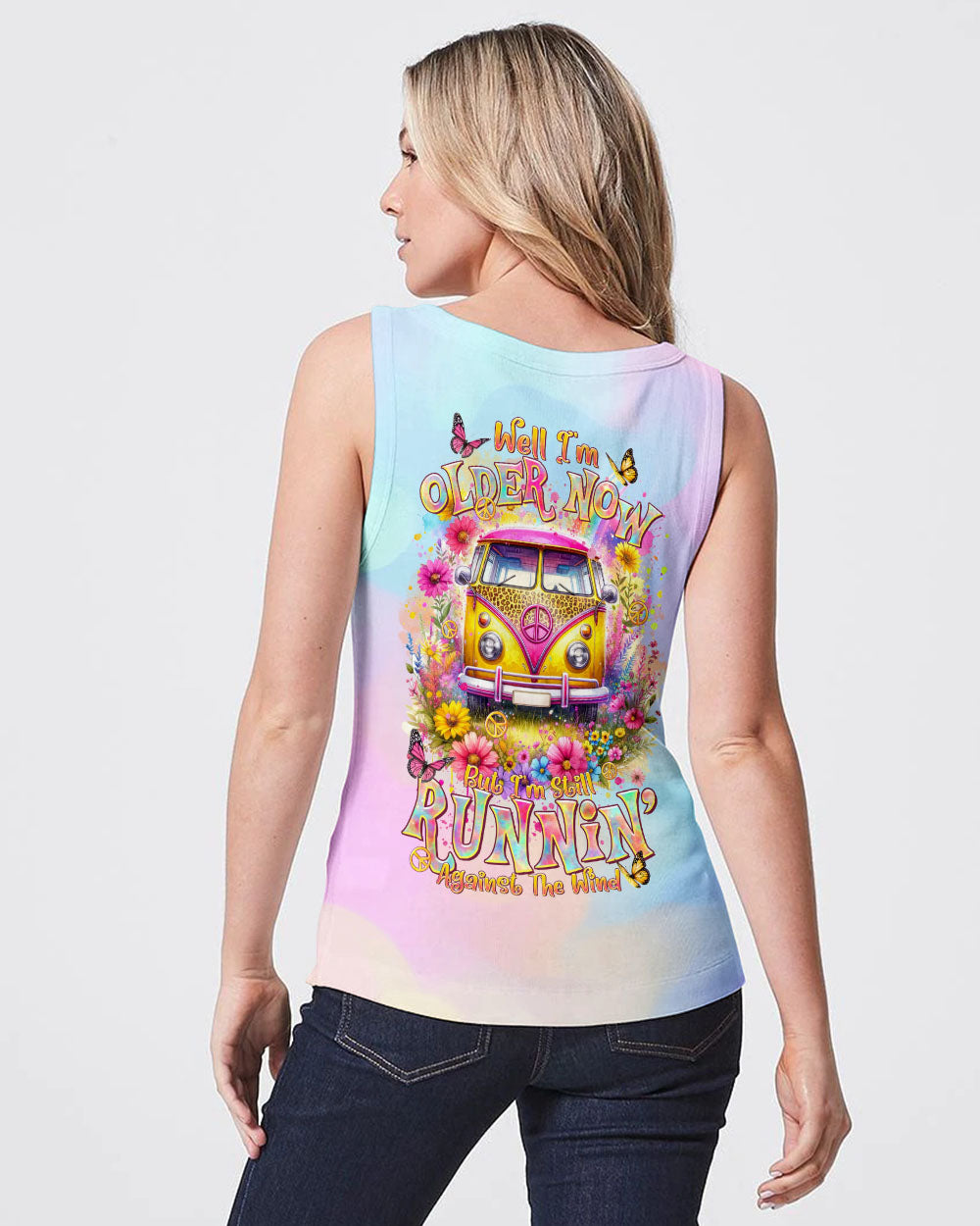 RUNNING AGAINST THE WIND SUNFLOWER TIE DYE ALL OVER PRINT - TLTR2201241