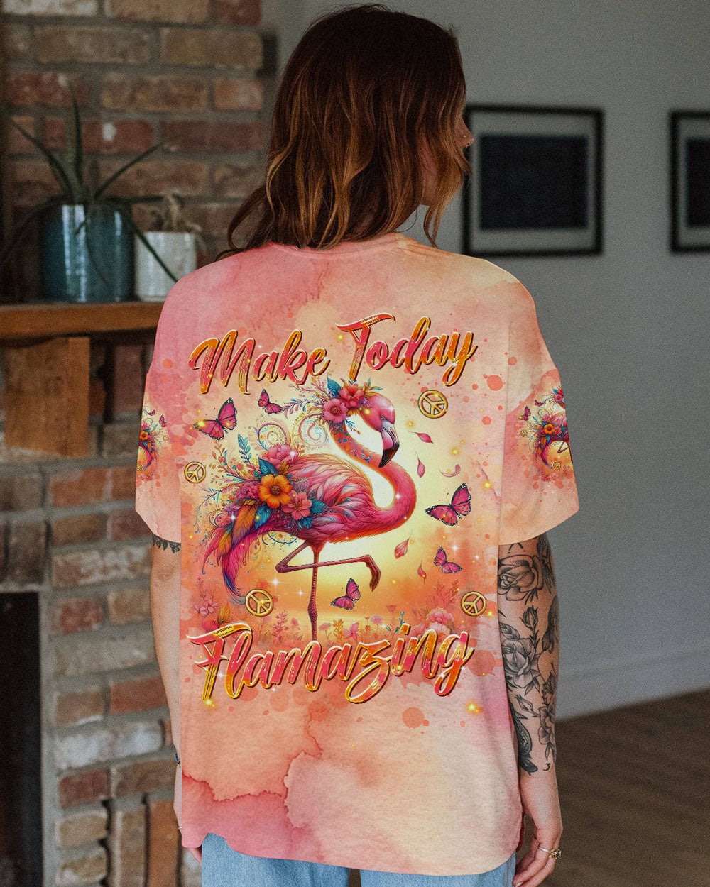 MAKE TODAY FLAMAZING FLAMINGO ALL OVER PRINT - TLTR2201253