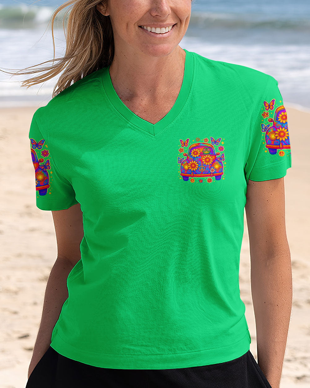 RUNNING AGAINST THE WIND CAR TIE DYE FROG ALL OVER PRINT - TLTR2205253