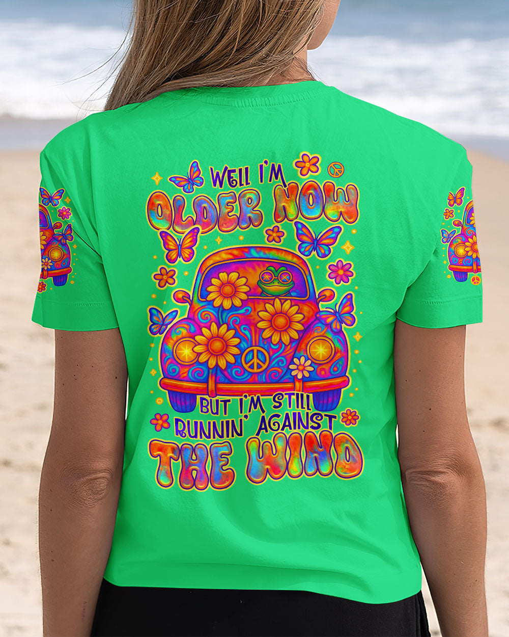 RUNNING AGAINST THE WIND CAR TIE DYE FROG ALL OVER PRINT - TLTR2205253