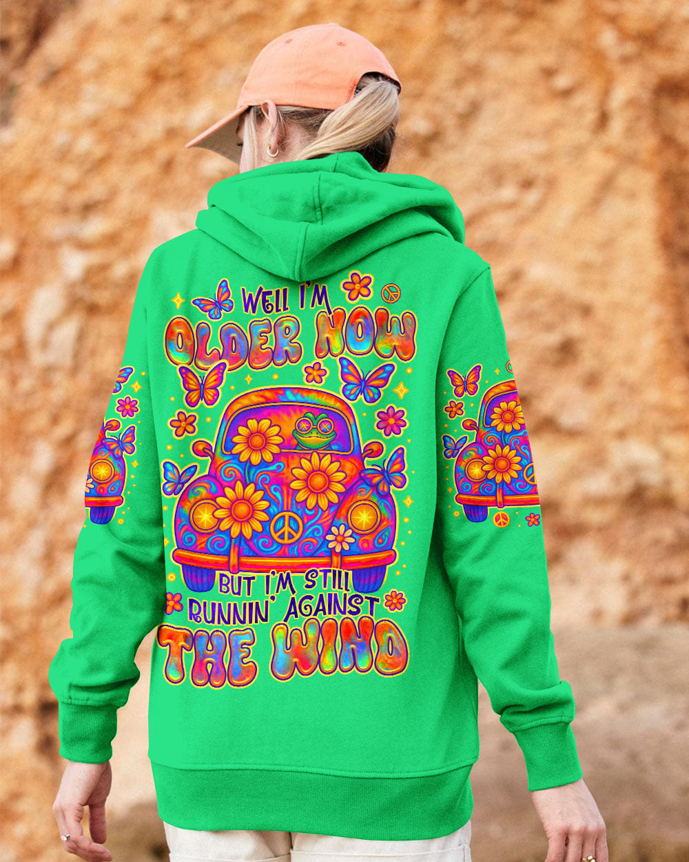 RUNNING AGAINST THE WIND CAR TIE DYE FROG ALL OVER PRINT - TLTR2205253