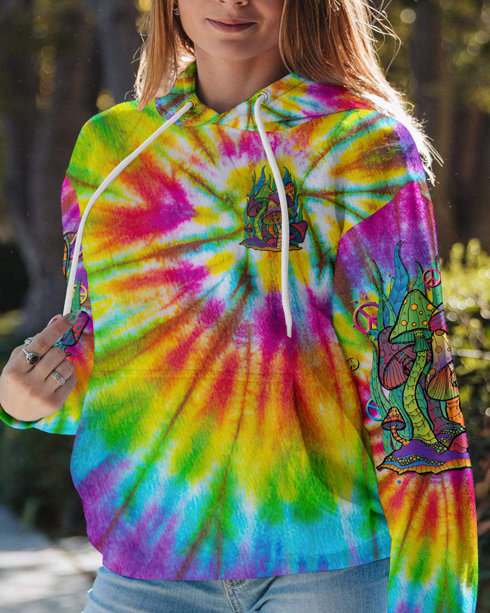 NEVER STOP GROWING MUSHROOM TIE DYE ALL OVER PRINT - TLTR2206231