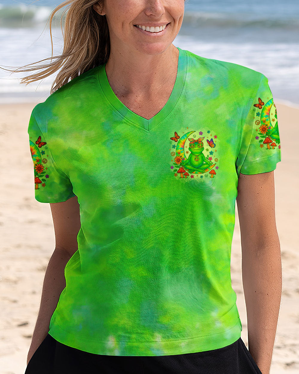 JUST BREATHE FROG TIE DYE  ALL OVER PRINT  - TLTR2305252