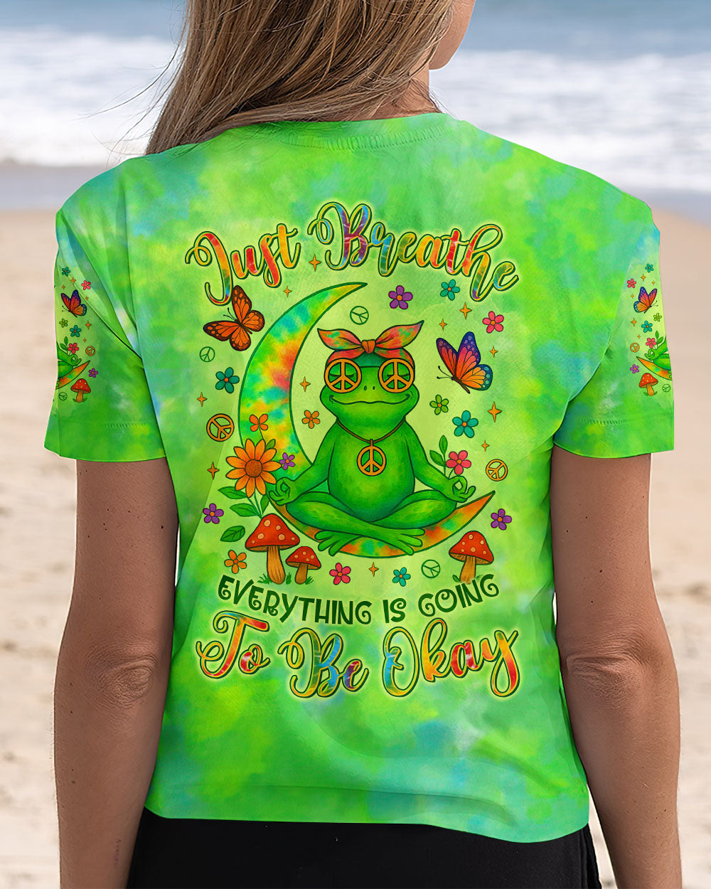 JUST BREATHE FROG TIE DYE  ALL OVER PRINT  - TLTR2305252