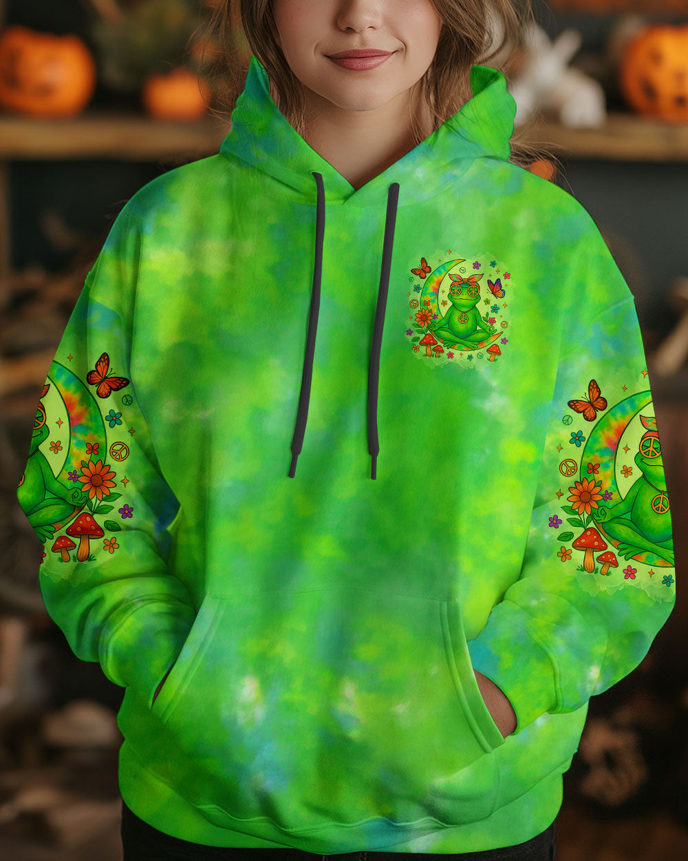 JUST BREATHE FROG TIE DYE  ALL OVER PRINT  - TLTR2305252
