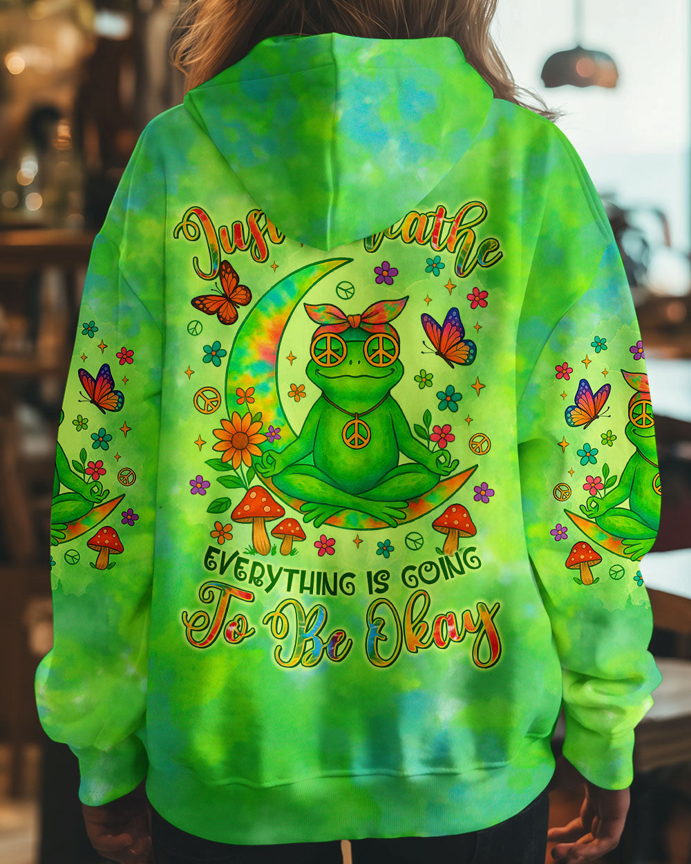 JUST BREATHE FROG TIE DYE  ALL OVER PRINT  - TLTR2305252