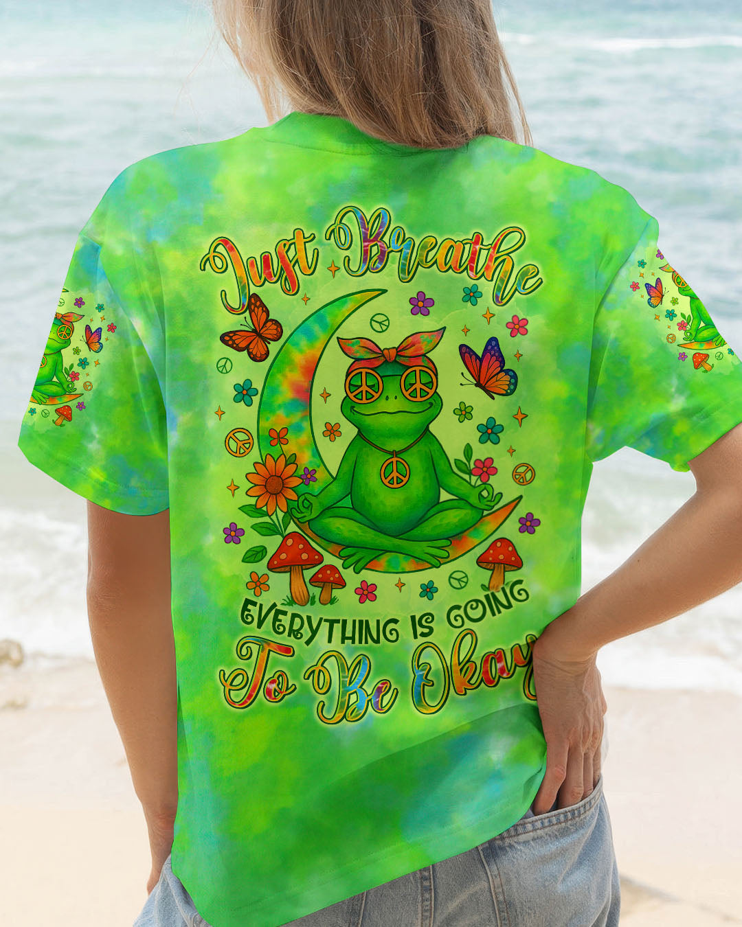 JUST BREATHE FROG TIE DYE  ALL OVER PRINT  - TLTR2305252