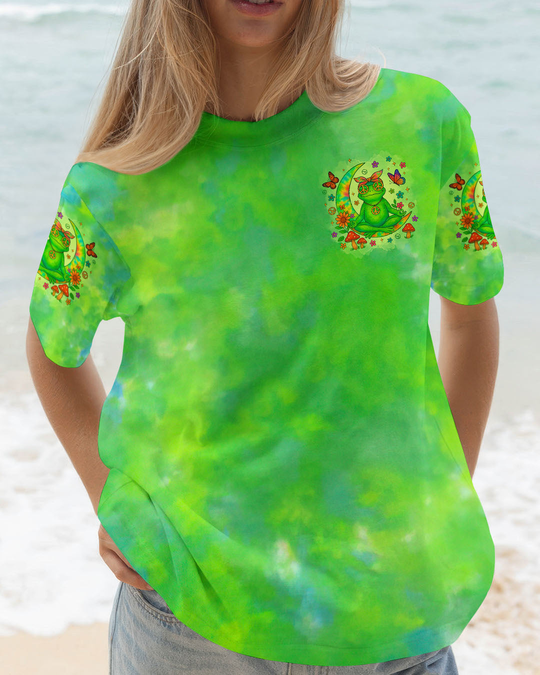 JUST BREATHE FROG TIE DYE  ALL OVER PRINT  - TLTR2305252