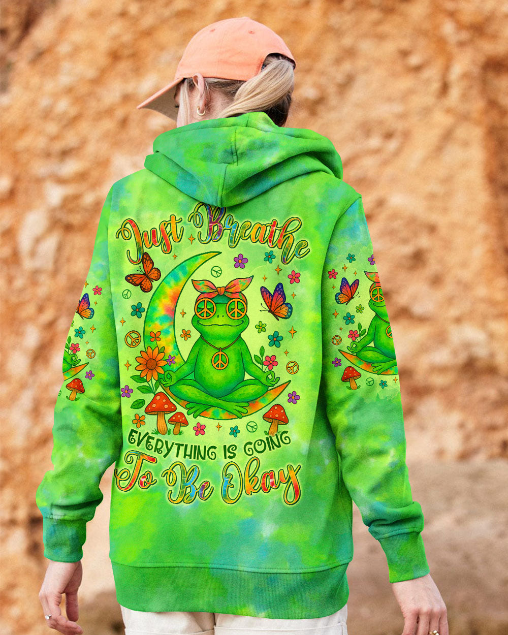JUST BREATHE FROG TIE DYE  ALL OVER PRINT  - TLTR2305252